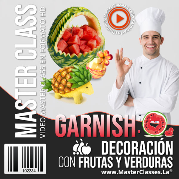 Garnish Decoración Con Frutas y Verduras Curso Online
