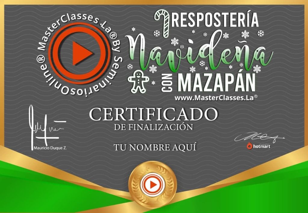 Repostería Navideña con Mazapán Curso Online