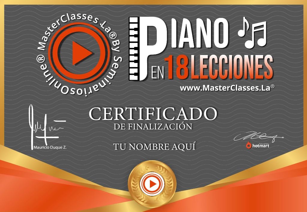 Aprende Piano en 18 Lecciones Curso Online