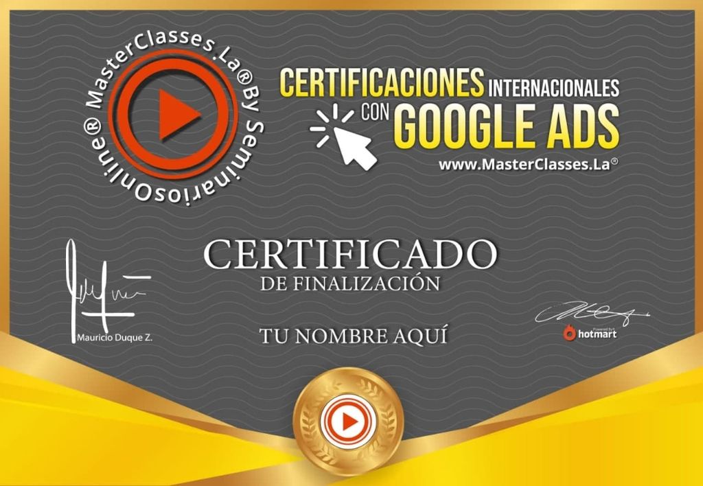 Certificaciones Internacionales con Google Ads Curso Online