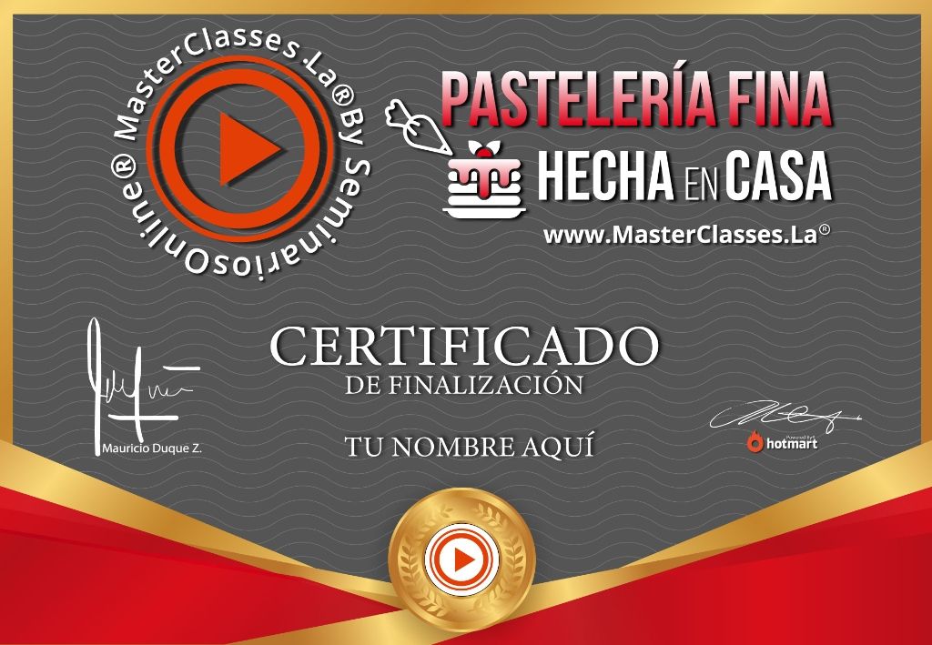Pastelería Fina Hecha en Casa Curso Online