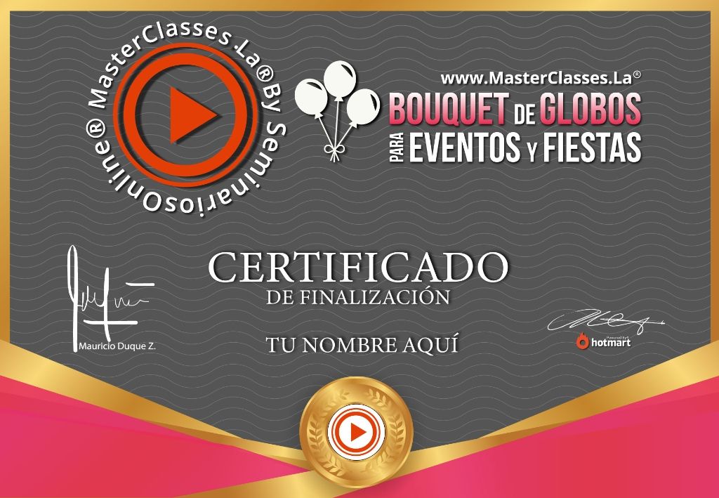 Bouquet de Globos para Eventos Curso Online