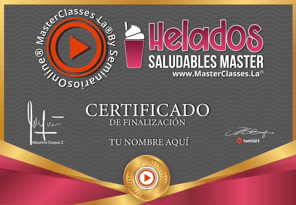 Helados Saludables Master Curso Online