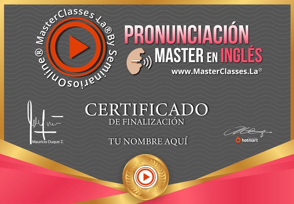 Pronunciación Master en Inglés Curso Online