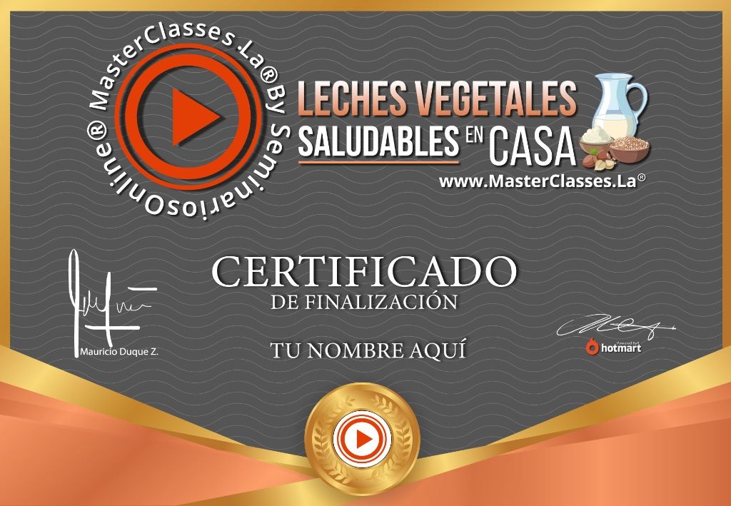 Leches Vegetales Saludables Curso Online