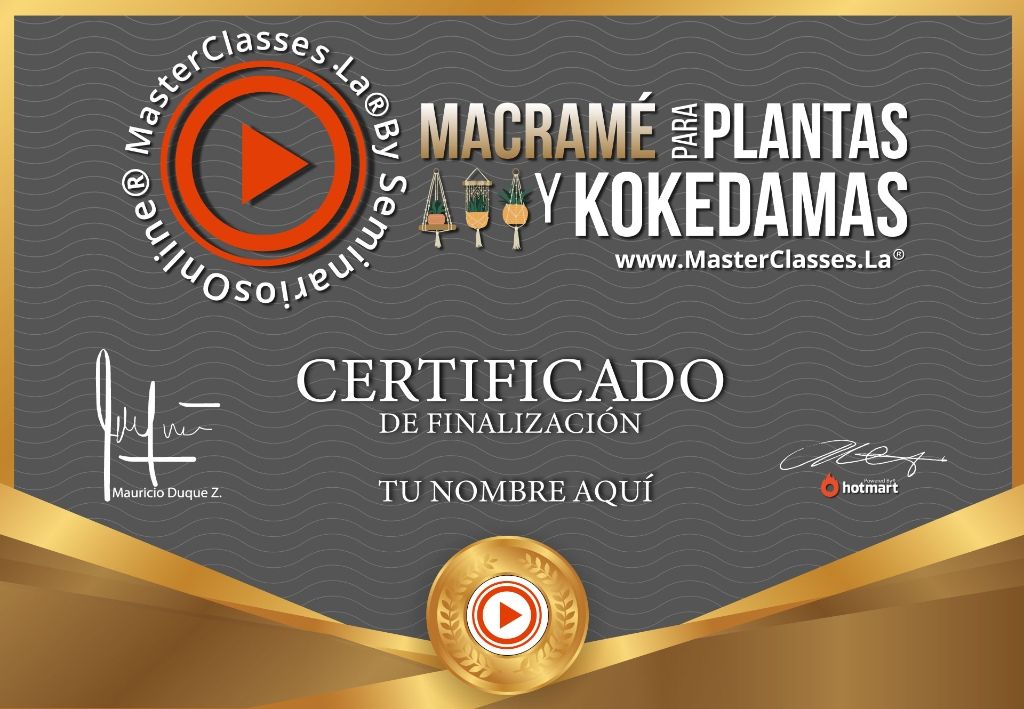 Macramé para Plantas y Kokedamas Curso Online