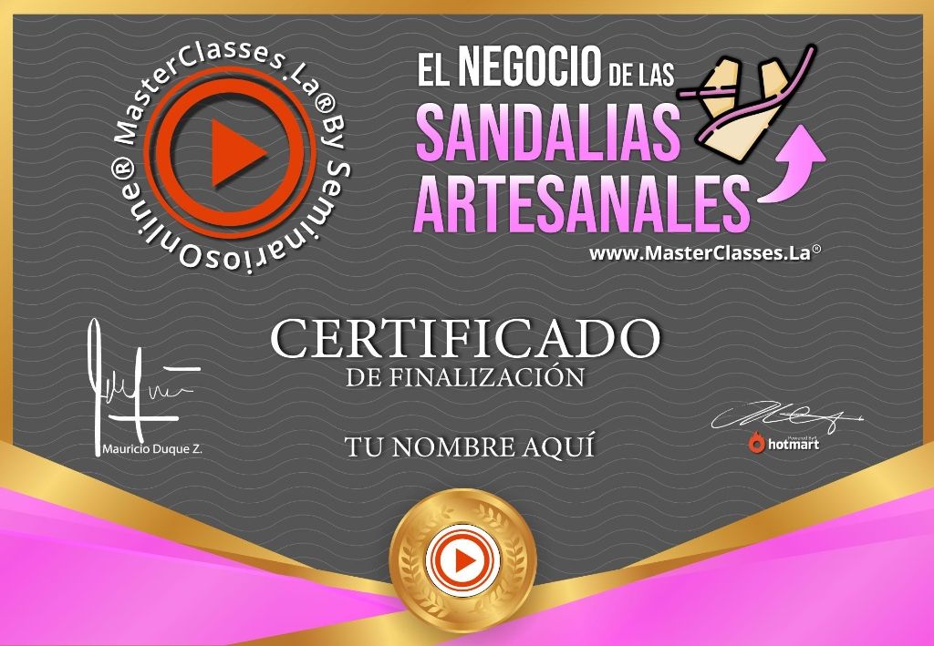 Sandalias Artesanales como Negocio Curso Online