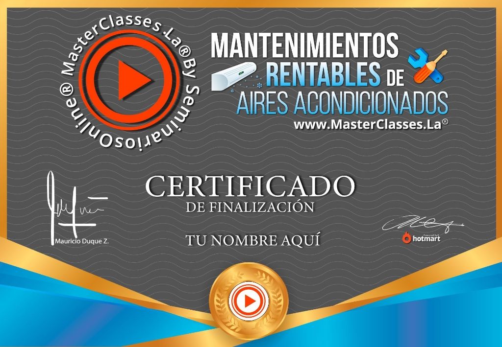 Mantenimientos Rentables de Aires Acondicionados Curso Online