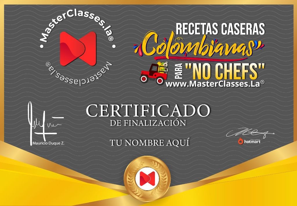 Recetas Caseras Colombianas para No CHEFs Curso Online