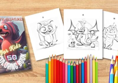 Libro para niños Fantastic Creatures Para Colorear