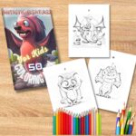 Libro para niños Fantastic Creatures Para Colorear