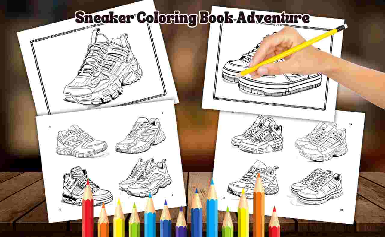 Libros Para colorear Zapatillas Deportivas